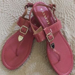 Coach Cassidy T-strap Sandals pink size 7.5 new